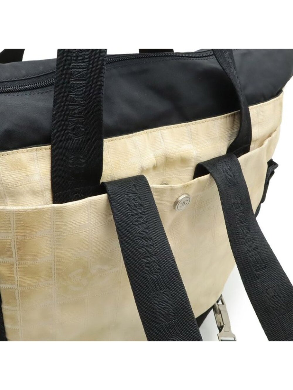 ★SOLD★ Chanel New Travel Line Sports Tote Bag 2-Way Backpack Nylon - Picture 7 of 9